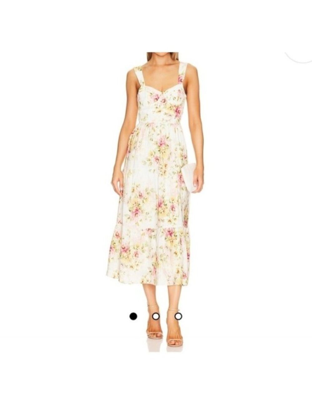 NWT Yumi Kim Monique Floral Midi Dress S New Day Ivory MSRP $248